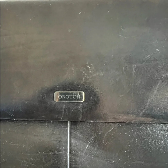 Vintage Oroton black leather crossbody bag - Picture 5 of 16